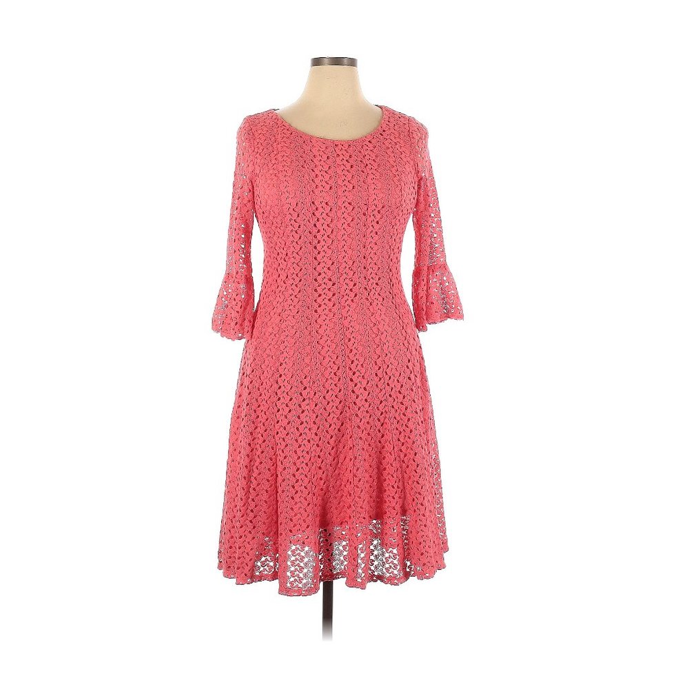 Chris McLaughlin Crochet Pink Casual Dress